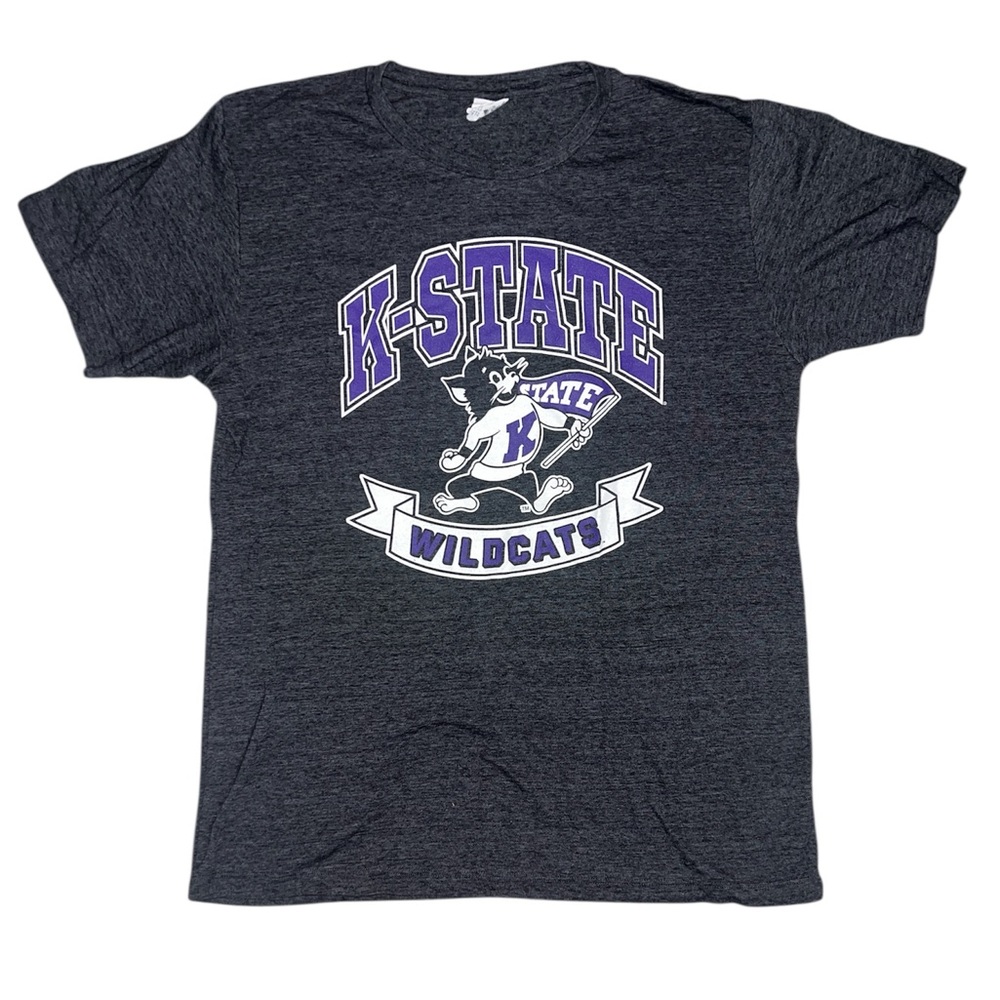 Charlie Hustle K-State Wildcats Gray T-Shirt